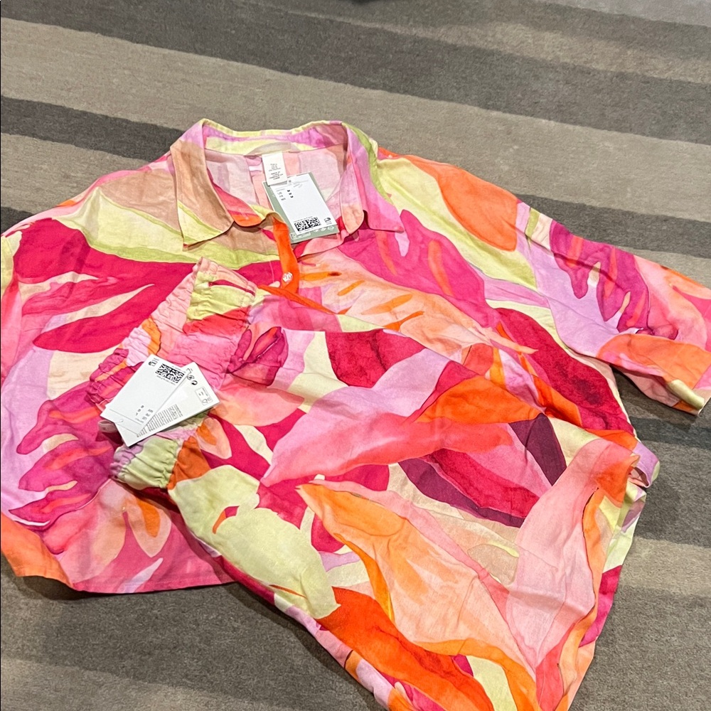 H&M Multicolor Abstract Shirt and Shorts Set